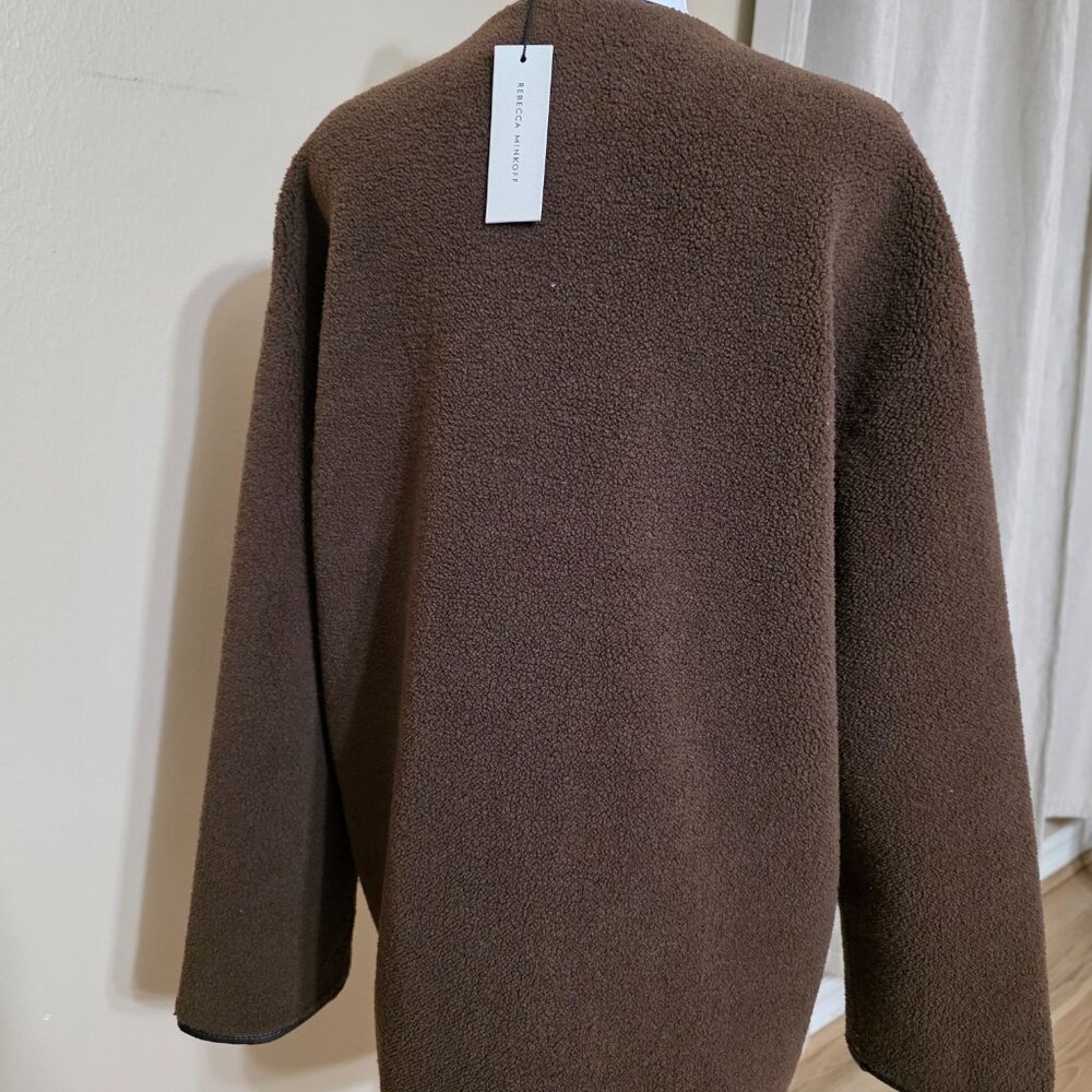 Rebecca Minkoff Faux Shearling Toggle Jacket – Chocolate Brown (Size M) - Picture 5 of 6